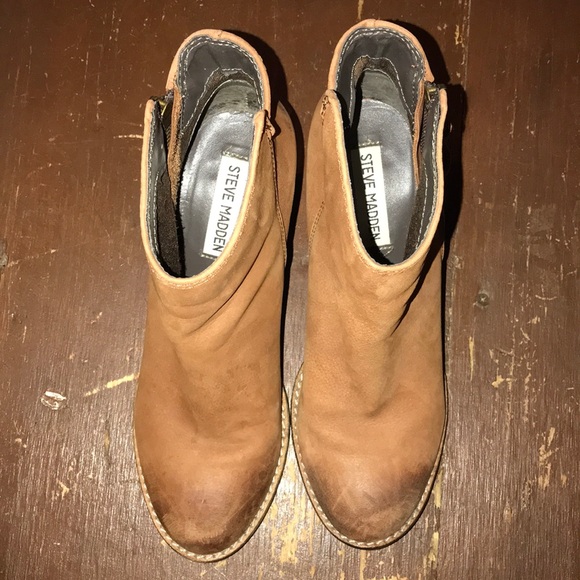Steve Madden brown leather ankle boots - Picture 5 of 6